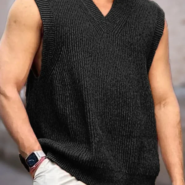 Men's V-Neck Knit Sweater Vest